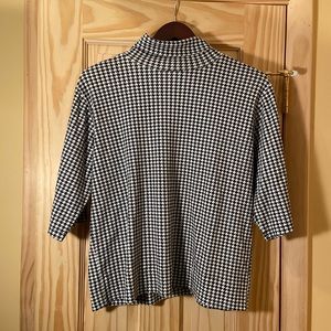 Vintage houndstooth low turtleneck shirt